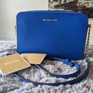 Michael Kors Jet Set Travel Large Crossbody Bag Electric Blue